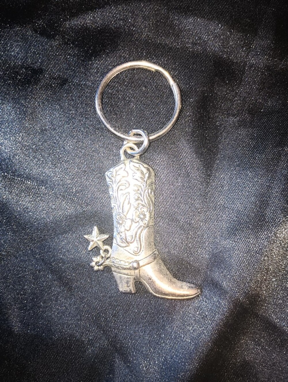 Vintage Silvertone Cowboy Boot Keychain
